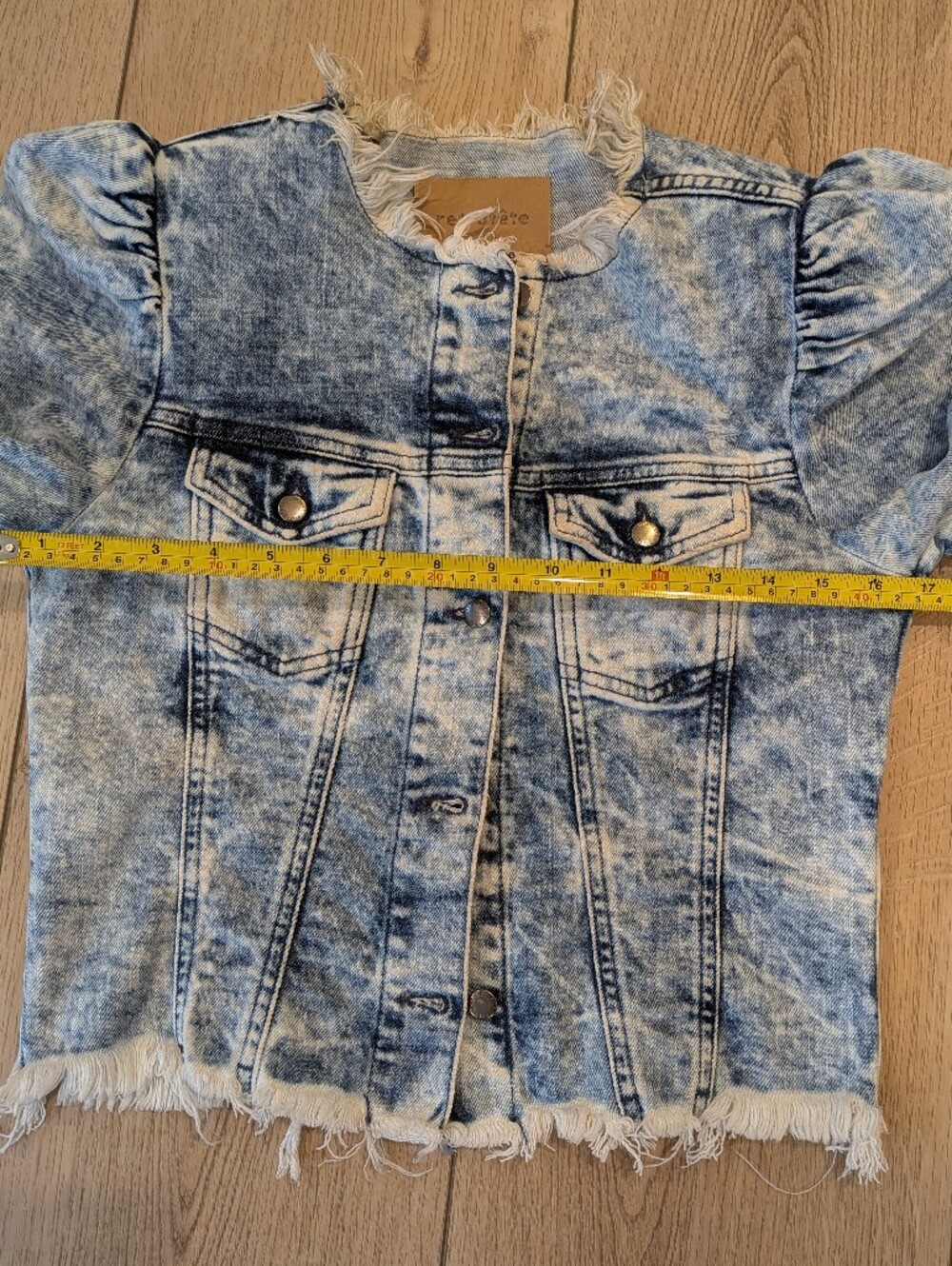 Retrofête Dean Acid Washed Denim Jacket Size S - Picture 7 of 10